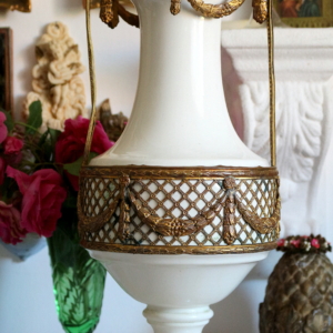 Empire stílusú, francia, porcelán kandalló váza